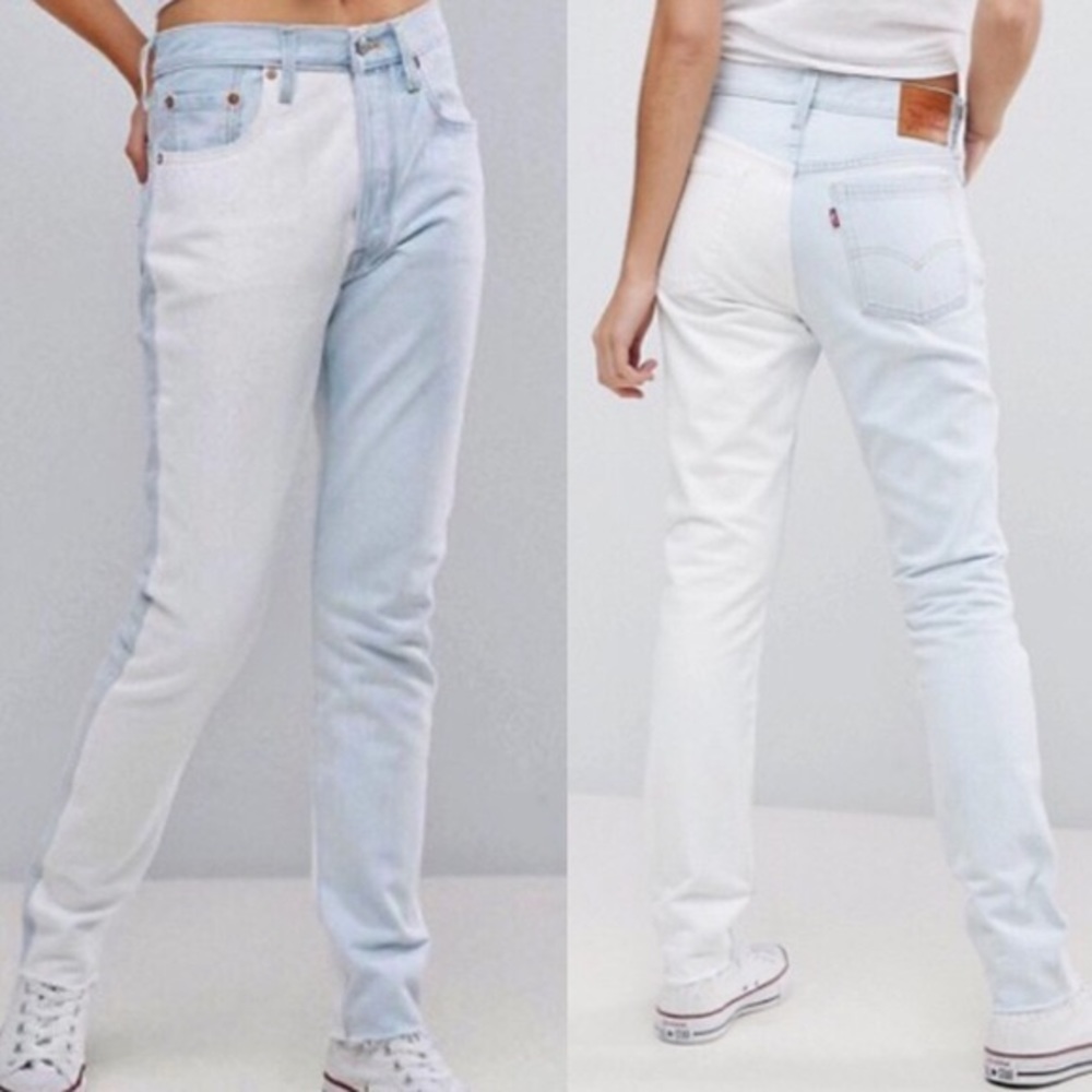 NWT Levi’s 501 Two-Tone Skinny Jeans - Picture 2 of 8